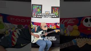 Let me know in the comments who wins Standard vs Half step down tuning on guitar guitar [upl. by Dnana]