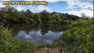 RIVER SEVERN FISHING BARBEL CHUB DAY 1 [upl. by Notyep319]