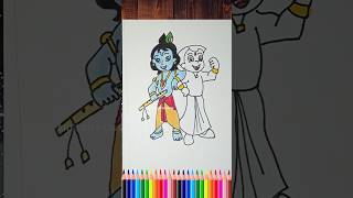 Chhota Bheem aur Krishna drawing 😍 shorts viral chhotabheem krishnasuperbheem [upl. by Cornelie]