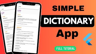 How to make DICTIONARY app in FLUTTER  Speed Code  2024 🔥 [upl. by Yrtsed]