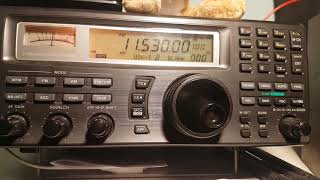 Radio Biafra via WRMI on 11530 Khz Shortwave on Icom IC R8500 [upl. by Atener136]