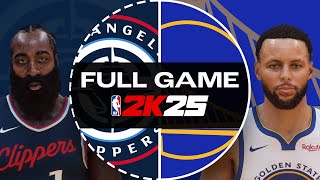 CLIPPERS at WARRIORS  FULL GAME  NBA 2K25 ULTRA MODDED SHOWCASE  October 27 2024 [upl. by Xyla24]