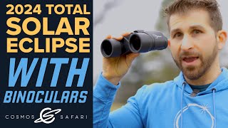 2024 Total Solar Eclipse with Binoculars  Celestron EclipSmart [upl. by Aitekram]