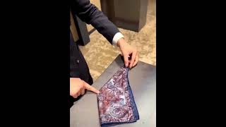 Folding a Handkerchief in 20 Seconds shorts viral [upl. by Fremont]