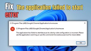 Fix Application Failed to Start Error on Windows [upl. by Kwei]