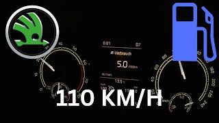 2024 ŠKODA Fabia 10L TSI 110 HP  Fuel Consumption Test 110 KMH [upl. by Eylrac]