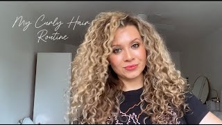 My Curly Hair Routine for soft defined voluminous curls [upl. by Nirrol]