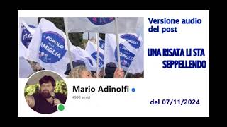 Da un post FB di Mario Adinolfi del 071124 [upl. by Thorvald]