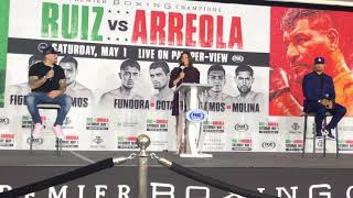 Ruiz vs Arreola faceoff [upl. by Ammann]