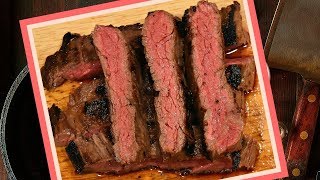 How to Cook Skirt Steak on the Stove in Cast Iron Skillet  Easy Beef Skirt Steak Recipe NO Grill [upl. by Eerhs]