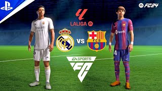 FC 24 Real Madrid vs Barcelona LA LIGA  Gameplay PS4 Español Latino HD [upl. by Hebe]