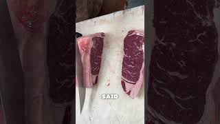 Cutting Striploin Steaks [upl. by Hayman389]