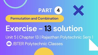 Polytechnic 1st semester math permutation and combination exercise questions solution bter [upl. by Lancelle]