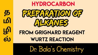 Preparation of Alkanes from Alkyl halides in Tamil hydrocarbonintamil [upl. by Yartnoed215]