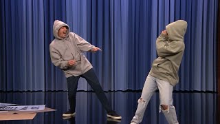 Addison Rae teaches Jimmy Fallon a bunch of TikTok dances on the Tonight Show [upl. by Kemeny]