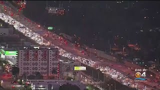 Traffic Report Some of the worst traffic found in Miami [upl. by Kellyann]