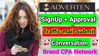 Adverten approval 2023  Adverten SignUp  Approved  Best Cpa Network  mail submit conversation [upl. by Clorinda]