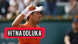 Doneta HITNA odluka Necete verovati sta je Djokovic ODLUCIO Ovo niko nije ocekivao djokovic [upl. by Adniled]