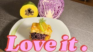 how to make quotGourmet Seelach with Red Cabbage and Crispy Papayaquot [upl. by Stan801]