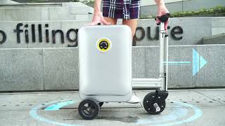 AirwheelFree Intelligent Liferideable smart Mini electric scooter tech luggagesuitcase [upl. by Qahsi773]