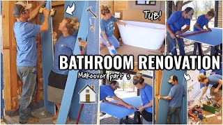 MASTER BATHROOM RENOVATION🏠 BATHROOM MAKEOVER PART 3  RENOVATION HOUSE PROJECTS [upl. by Ettenoitna324]