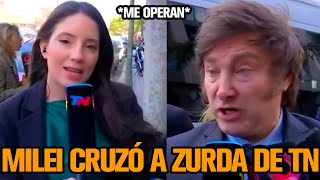 MILEI SE CRUZÓ CON PERIODISTA ZURDA DE TN [upl. by Yruok]