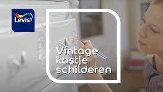 Vintage kastje herschilderen met Levis Meubels [upl. by Calen507]