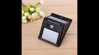 Tmart Review  30 LED Solar Motion Sensor Outdoor Garden Wall Light [upl. by Anh]