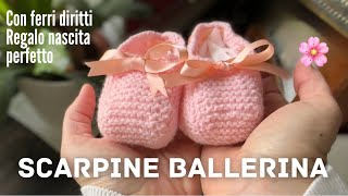 🩰 Scarpine neonato ai ferri quotBALLERINAquot 🌸 [upl. by Earb35]