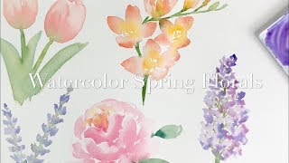 Watercolour Spring Florals [upl. by Yemarej]