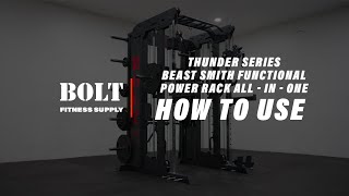 Bolt Fitness Supply  Thunder Series Beast Smith Machine Power Rack All  In  One [upl. by Augustin]