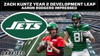 Jets Perfect Tight End Zack Kuntz Benefitting From Extra Time With Aaron Rodgers [upl. by Tullius299]