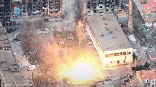 Azov Regiment strike Russian tanks amp IFVs in Mariupol city in Ukraine war footage 2022 [upl. by Hsuk299]