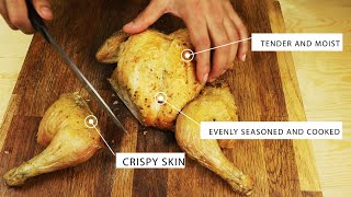 SPATCHCOCK ROAST CHICKEN RECIPE AND HOW TO DRY BRINE THE CHICKEN [upl. by Esyahc]