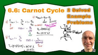 Thermo 67 Carnot Cycle 2 Solved Example Problems [upl. by Nuhsar]