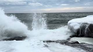 Lake Superior waves [upl. by Weingarten]