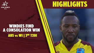 Andre Russell Powers West Indies to make it 21 in Perth  AUS vs WI 3rd T20I Highlights [upl. by Kraft]