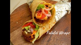 Falafel Wrap  Falafel Hummus Wrap  Lebanese Falafel Wrap  How to make Falafel easy recipe [upl. by Ximenez]