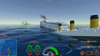 Cruise Ship vs Titanic  Ship Handling Simulator  Ship Mooring 3D [upl. by Dnalyr]