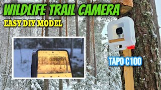 EASY CHEAP DIY WILDLIFE TRAIL CAMERA TAPO C100 [upl. by Sinne273]