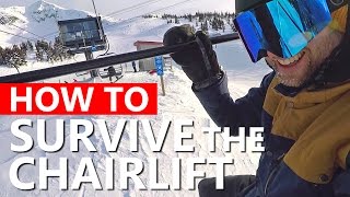 How To Survive the Chairlift  Beginner Snowboarding [upl. by Ybhsa]