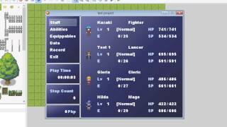 RPG Maker XP Custom Menu  Title Text [upl. by Enaenaj]