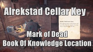 Assassins Creed Valhalla Alrekstad Cellar Key  Mark of Dead The Book Of Knowledge Location [upl. by Suqram]