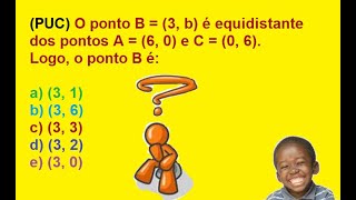 O que são pontos equidistantes Exercício resolvido  PUC [upl. by Wadell104]