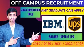 IBM Recruitment 2024 for Freshers  UPS Recruitment 2024  Java Developer Role for Freshers  Jobs [upl. by Anada]