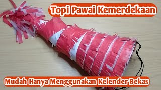 Topi Pawai Kemerdekaan  Topi kerucut mudah bahan kalender bekas [upl. by Aserat]