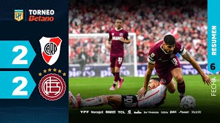 RIVER 2  2 LANÚS  Resumen del partido  TorneoBetano 2024 [upl. by Elleinad]