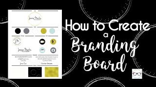 How to Create a Branding Board  Photoshop amp Illustrator [upl. by Adlez]