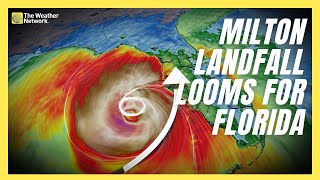 Dangerous Florida Landfall Looms As Milton Remains A Catastrophic Hurricane  forecast [upl. by Nallak]