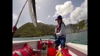 Opti Roll Tack Capsize Optimist Dinghy Sailing [upl. by Chuah762]